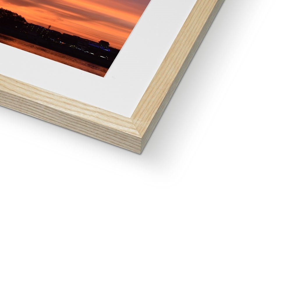 Sunset at Mekong River Framed & Mounted Print